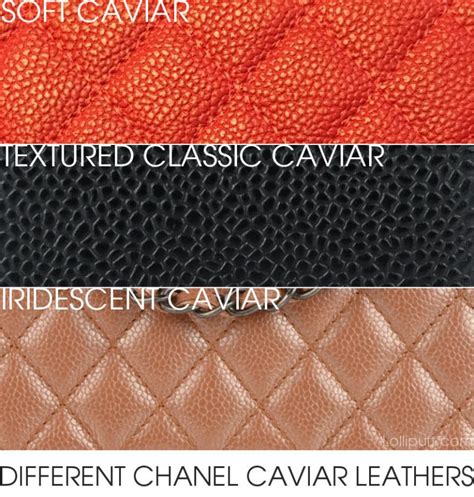 types of chanel caviar|Chanel Caviar Leather Reference Guide .